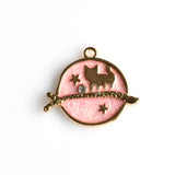 5PCS Enamel Cat Charms 3 Colors Available-RS1024