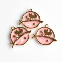 5PCS Enamel Cat Charms 3 Colors Available-RS1024