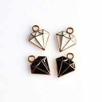 10PCS Enamel Diamond Charms 2 Colors Available-RS1076