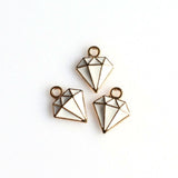 10PCS Enamel Diamond Charms 2 Colors Available-RS1076