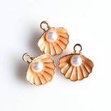 10PCS Shell Pearl Charms,5 Colors Available-RS1220