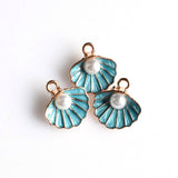 10PCS Shell Pearl Charms,5 Colors Available-RS1220