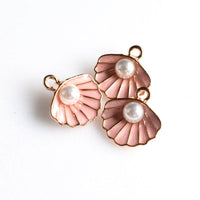 10PCS Shell Pearl Charms,5 Colors Available-RS1220