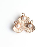 10PCS Shell Pearl Charms,5 Colors Available-RS1220