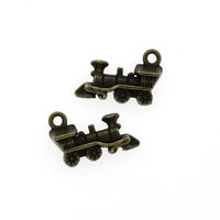 15PCS Train Head Charms,Locomotive Pendant,2 Colors Available-RS232