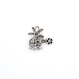 25PCS Helicopter Charms,Antique Silver Tone-RS285