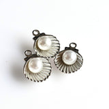 10PCS Shell Pearl Charms,2 Colors Available-RS453