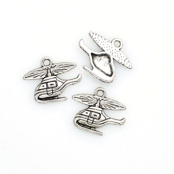 30PCS Airplane Charms,Antique Silver Tone-RS549