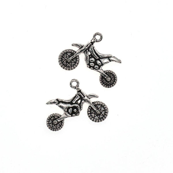 20PCS Motorcycle Charms,Antique Silver Tone-RS676