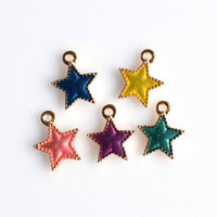 10PCS Enamel Star Charms 5 Colors Available-RS963