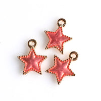 10PCS Enamel Star Charms 5 Colors Available-RS963