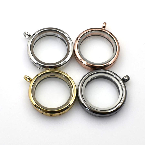 1PCS Round Floating locket Pendant,4 Colors Availabe-TS006