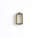 5PCS Little Rectangular Metal Frame Antique Bronze Tone-TS054