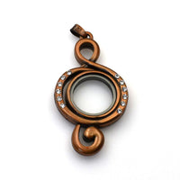 1PCS Treble Floating locket Pendant With Diamonds 3 Colors Available-TS072