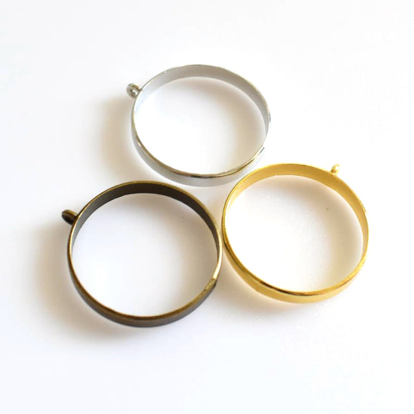 5PCS Simple Round Metal Frame 3 Colors Available-TS155