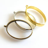 5PCS Simple Oval Metal Frame 3 Colors Available-TS156