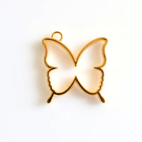 5PCS Butterfly Charms Metal Frame 3 Colors Available-TS198