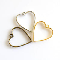 5PCS Heart Metal Frame 3 Colors Available-TS215