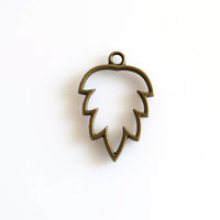 5PCS Leaf Charms Metal Frame 3 Colors Available-TS226