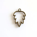 5PCS Leaf Charms Metal Frame 3 Colors Available-TS226