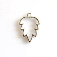 5PCS Leaf Charms Metal Frame 3 Colors Available-TS226