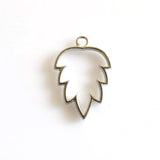 5PCS Leaf Charms Metal Frame 3 Colors Available-TS226