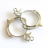 4PCS Anchor Metal Frame Antique Silver Tone-TS229