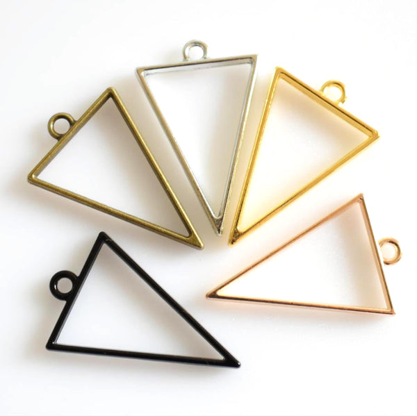 5PCS Triangle Metal Frame 5 Colors Available-TS235