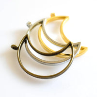 5PCS Moon Charms Metal Frame 3 Colors Available-TS243