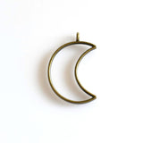 5PCS Moon Charms Metal Frame 3 Colors Available-TS243