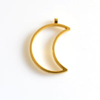 5PCS Moon Charms Metal Frame 3 Colors Available-TS243