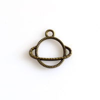 5PCS Saturn Metal Frame Antique Bronze Tone-TS245