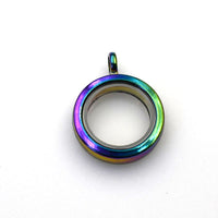 1PCS Round Floating locket Pendant,Rainbow Color-TS256