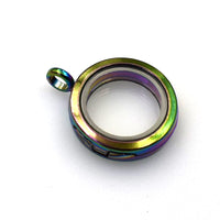 1PCS Round Floating locket Pendant,Rainbow Color-TS256