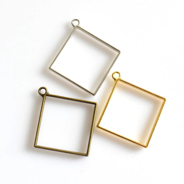 5PCS Big Rhombus Metal Frame 3 Colors Available-TS264