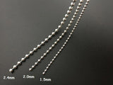 2M Stainless Steel Chains Ball Style 3 Sizes Available-CS052