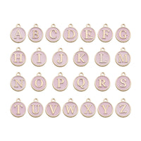 A set of letters,Double Sided Enamel Charms,8 Colors Available-RS1213