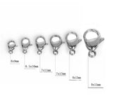 10PCS Stainless Steel Clasps,6 Size Available-S1052